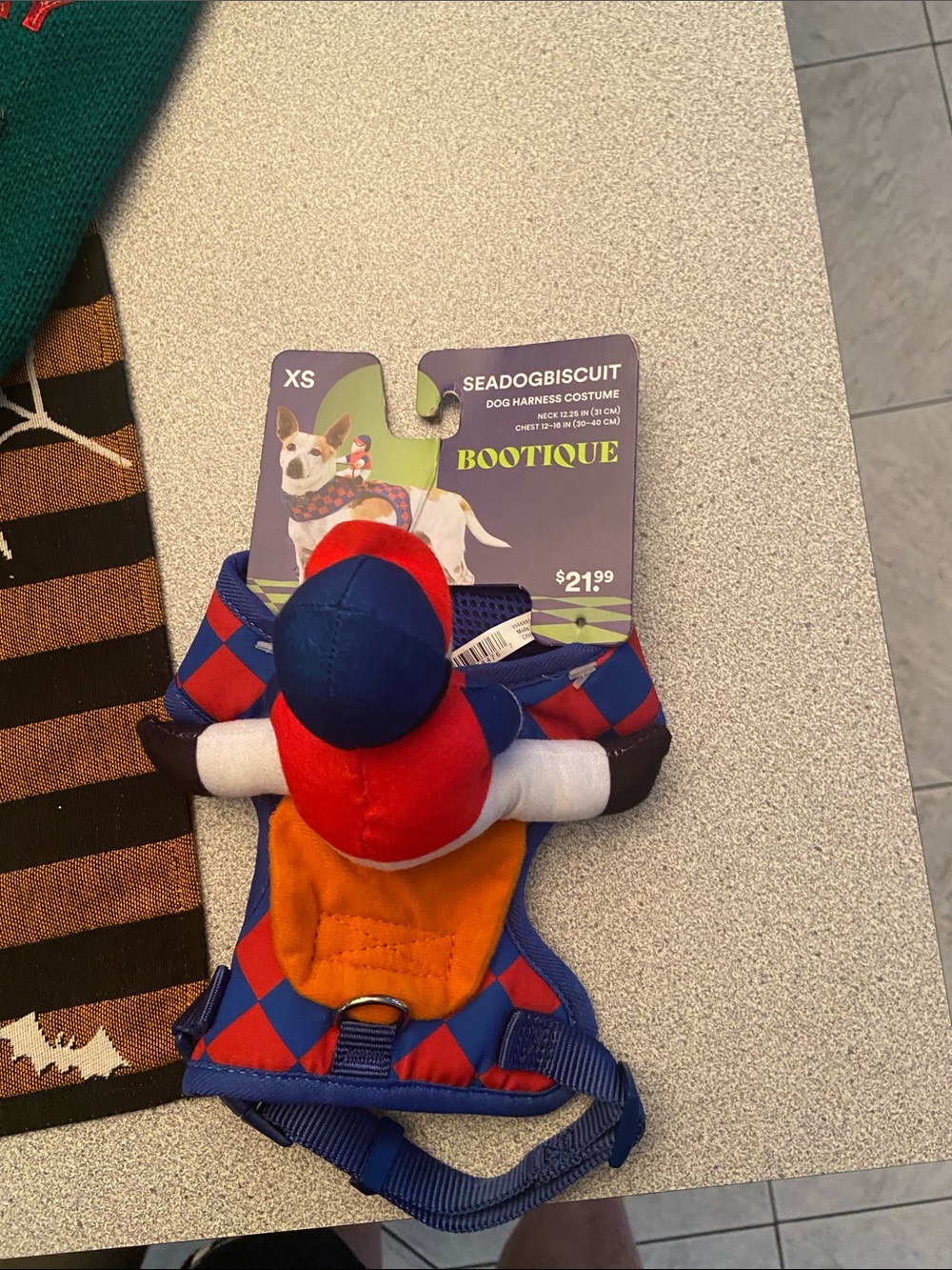 Bootique Kids' Blue, Red & Orange Clown Dog Harness Costume - XS